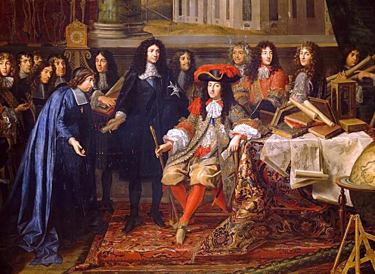 unknow artist Colbert Presenting the Members of the Royal Academy of Sciences to Louis XIV in 1667 china oil painting image